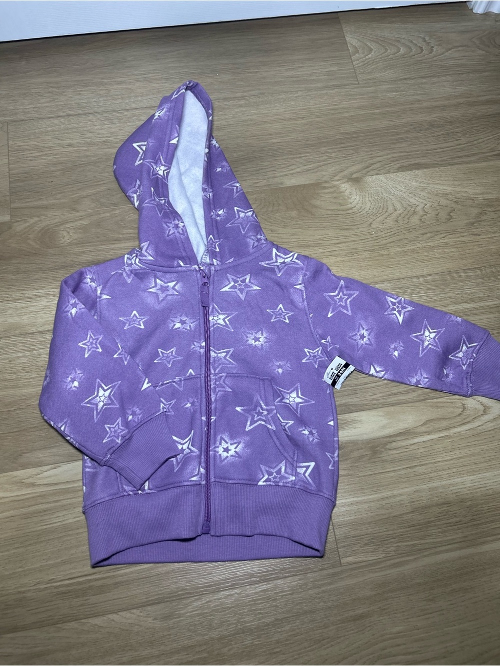 Kids' Purple Star Zip-Up Hoodie